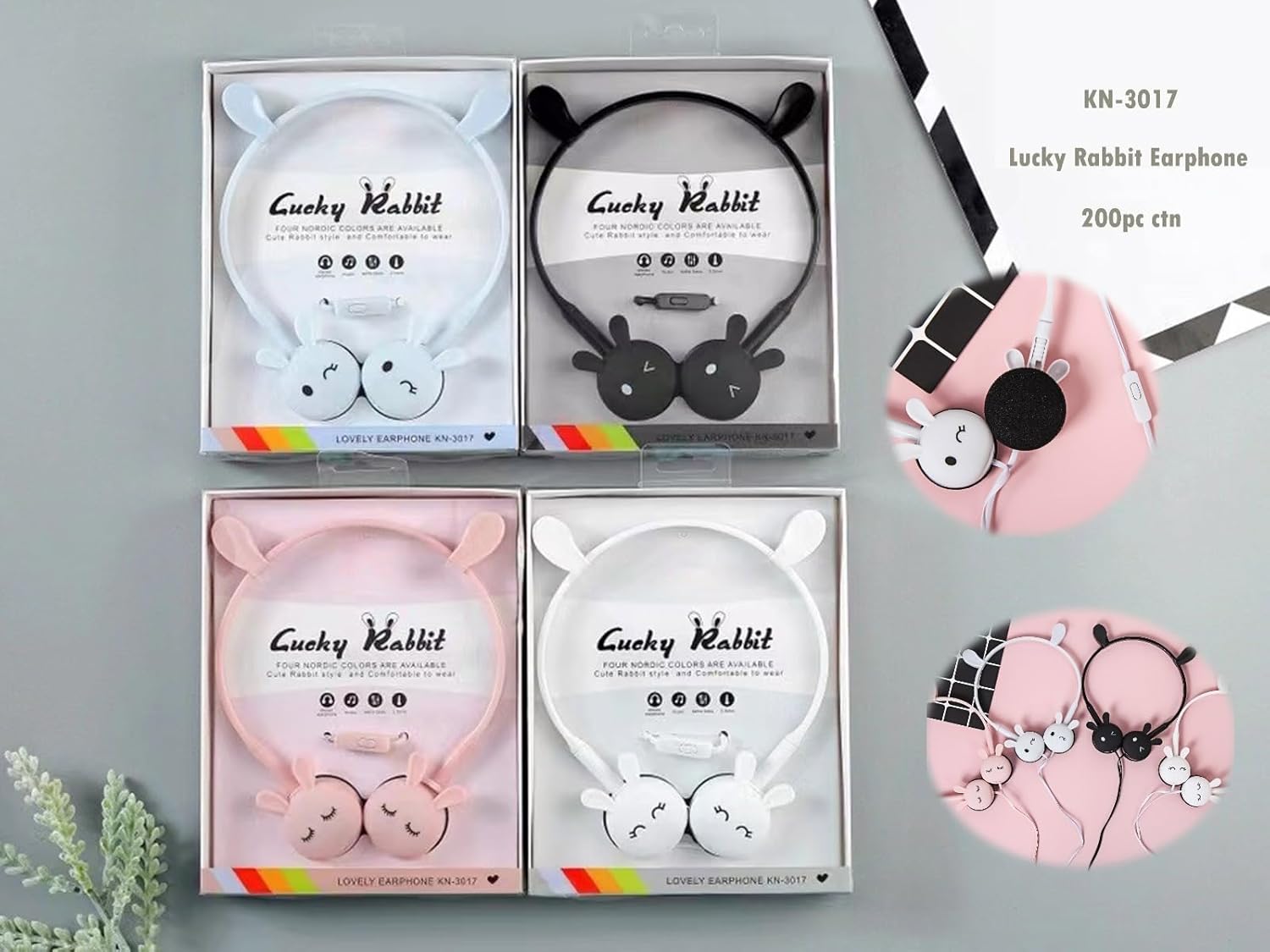 Wired Rabbit Ear Headphones for Children: Comfortable over-ear earphones with a fun animal theme.
www.usmile.toys